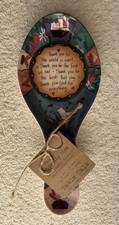 New Demdaco Cottage Theme Family Talk Spoonrest Country Bird Bread Flowers Trees