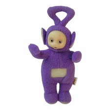 1999 Teletubbies Tinky Winky Avon 8 purple plush zip pouch keychain backpack