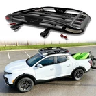 For Hyundai Santa Cruz 2022-26 50" Roof Rack Basket Luggage Carrier w/LED Light