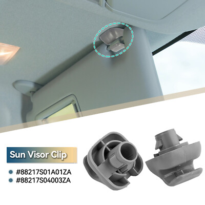 2x Sun Visor Shade Holder Clip Retainer Gray 88217S04003ZA for
