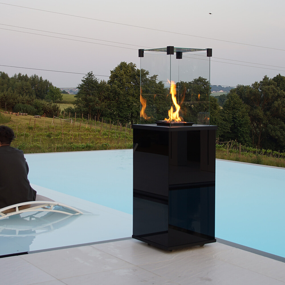 Stufa a Gas da Esterno Patio con vetri controllo manuale 8,2 kW