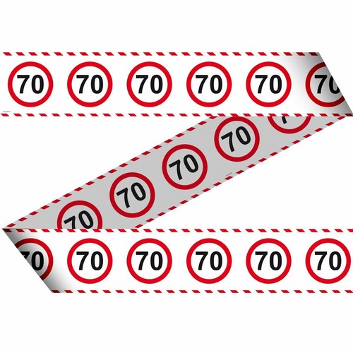 70TH BIRTHDAY TRAFFIC SIGNS THEME - PARTYWARE COMPLETE SELECTION - Picture 11 of 12