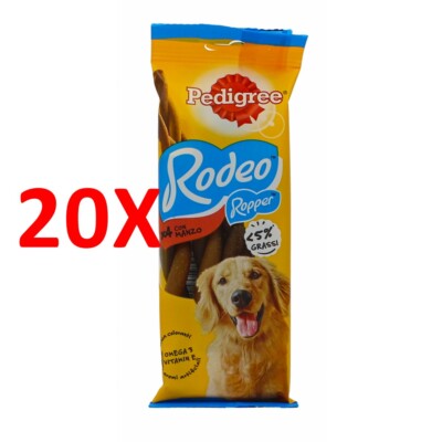 20 X Pedigree Ropper RinderzÖpfe Zum Kauen Beutel 4 StÜck.