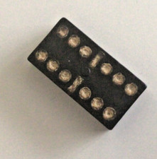 ANTIQUE DOUBLE SIX EBONY DOMINOES WITH CENTER PIN - CIRCA 1890