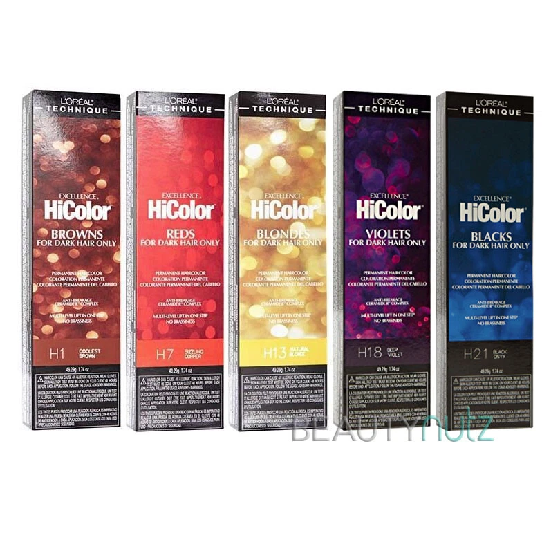 L Oreal Excellence HiColor for Dark Hair 1.74 oz Choose from 23 colors