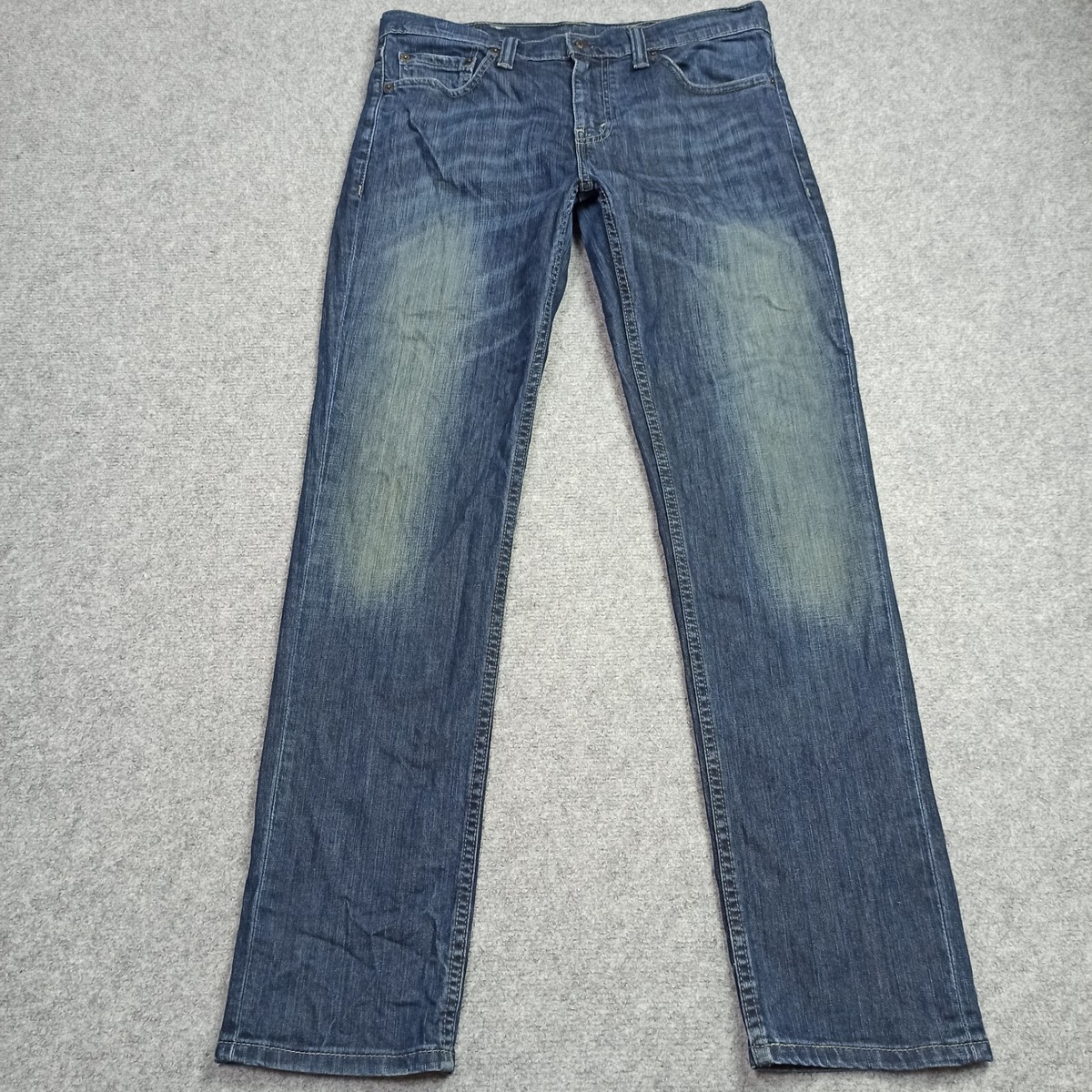 Levis 511 Mens Jeans W33 L32 Dark Blue Used Look Slim
