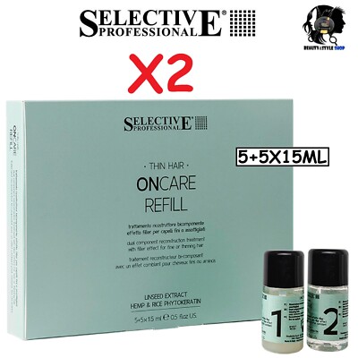 2X SELECTIVE PROFESSIONAL ONCARE REFILL VIALS DENSIFYING FINE HAIR VOLUME