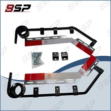 Pair Angle Down Bar Type Truck Mud Flap Hangers Complete Kit for Trailers 3 Coil