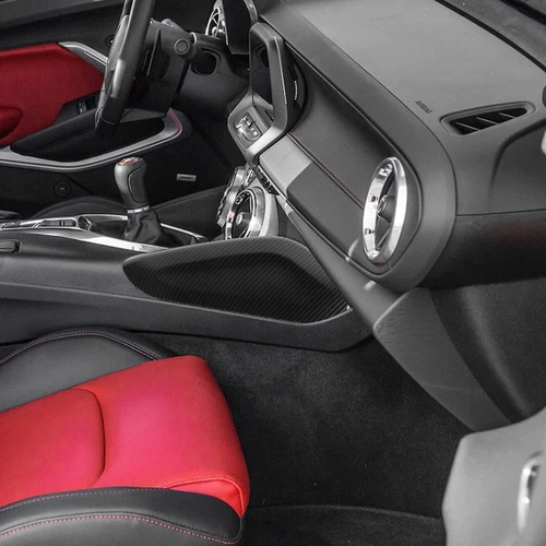 Interior Gear Shift Side Panel Trim Cover For Chevrolet Camaro 2016+Carbon Fiber - Picture 3 of 8