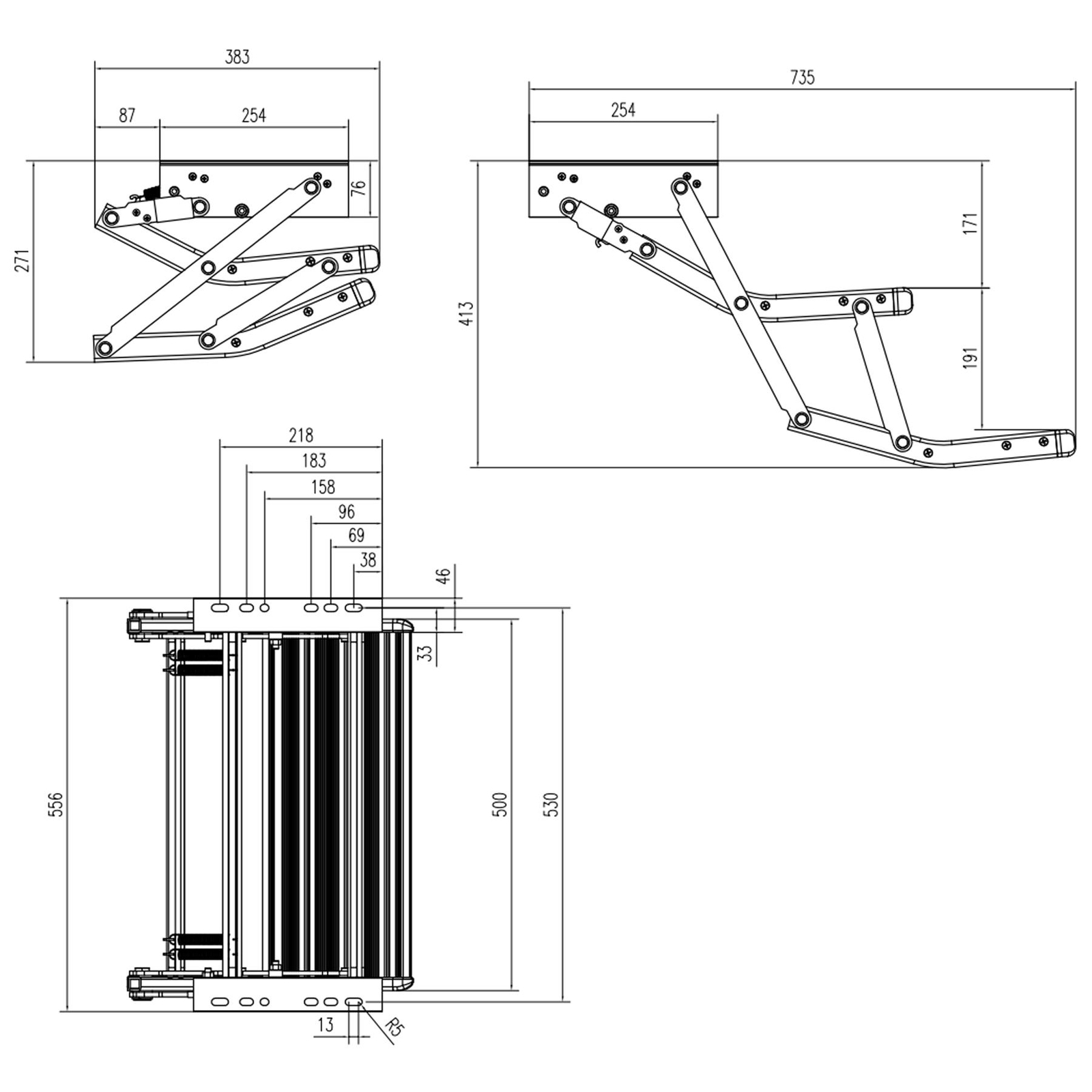 ADVENTURER MANUAL CARAVAN STEP + LED LIGHT DOUBLE FOLD DOWN MOTORHOME