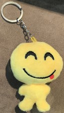 EMOJI SILLY FACE KEYRING PLUSH 3  SUPER CUTE 