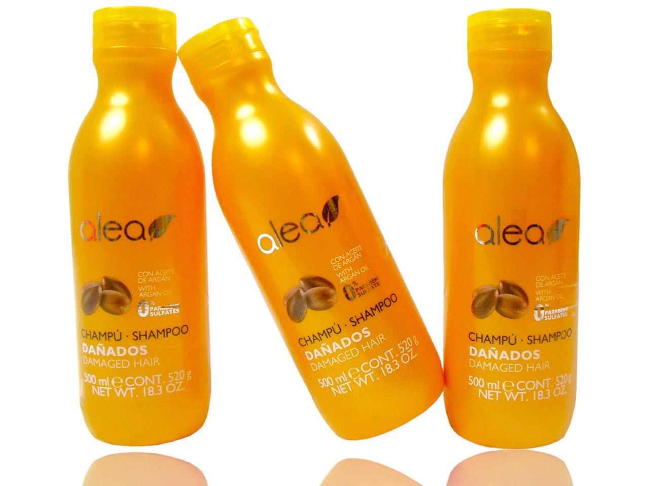 (Lot of 3) Alea Damaged Hair Shampoo w/ Silk Proteins & Argan Oil 18.3 oz. -New
