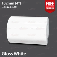 GLOSS WHITE 4" 102mm Roll PIN STRIPE Car Striping Line TAPE Decal Vinyl Sticker