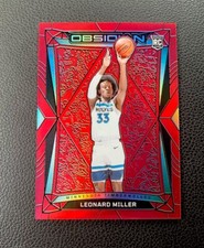 2023-24 Obsidian Basketball Leonard Miller Red Flood Electric Etch #154 (RC)
