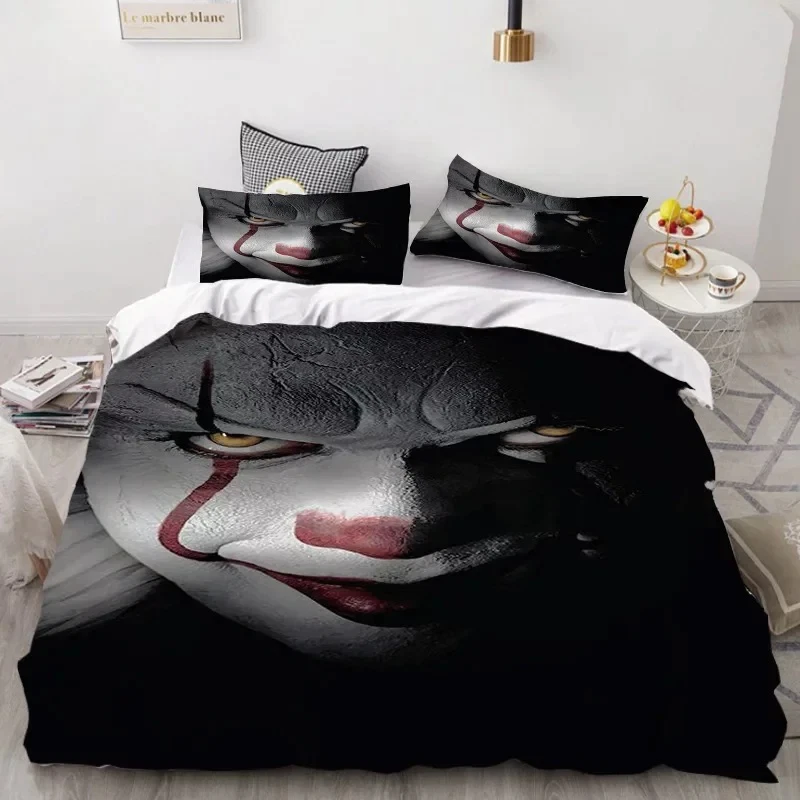 Horror Pennywise Scary Clown Full Bedding Set (4pcs)