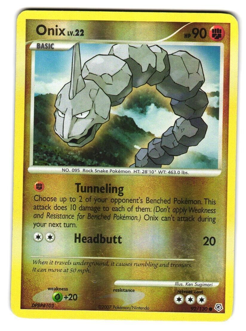 Onix - 92/130 - Common - Reverse Holo - Pokemon Singles » Diamond and Pearl  Sets » Diamond and Pearl - Spell Bound