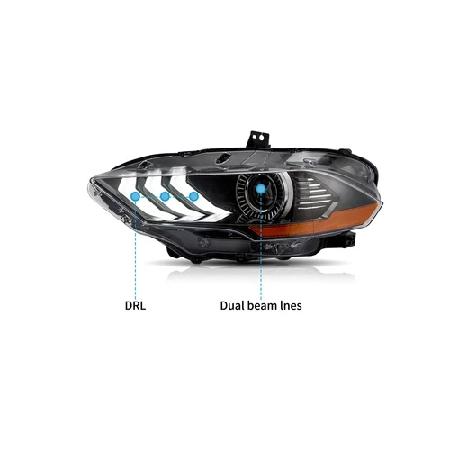 For 2018-2022 Ford Mustang LED Projector Headlights Front Right Passenger Side - Picture 4 of 8