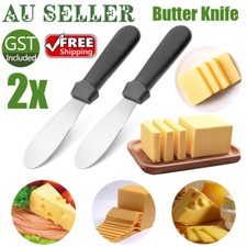 2x Butter Knife Spatula Sandwich Spreader Cake Margarine Icing Decorating Knives