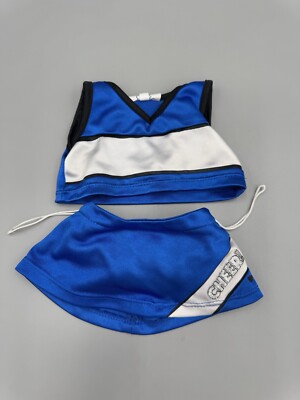 Build A Bear Clothing Cheerleader Outfit Teddy Shirt Skirt Blue White