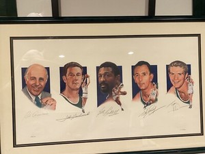 autographed lithograph by bill Russel And More