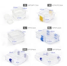 5 PCS Dental laboratory teeth membrane box denture retainer sleeve storage box