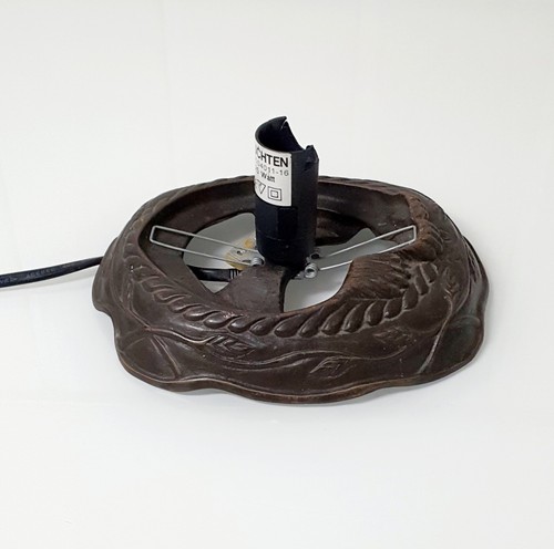 1936 Tin Chi Bronze Tischlampe Design Sadeck, zum herrichten - Bild 6 von 11