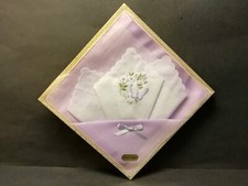 Damen Taschent&uuml;cher mit Stickerei Geschenkpackung Juwel Design