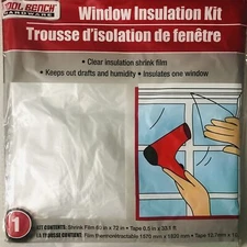 Tool Bench Hardware Window Insulation Kit, 60" x 72", Insulates 1-Window