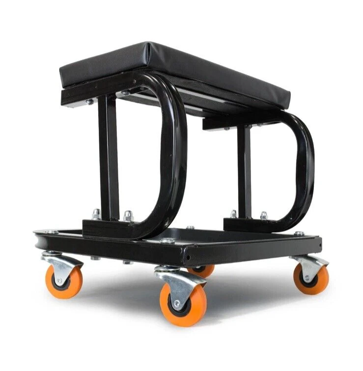 Asiento mecánico rodante de 250 libras de capacidad con almacenamiento a bordo Foto 3 de 4