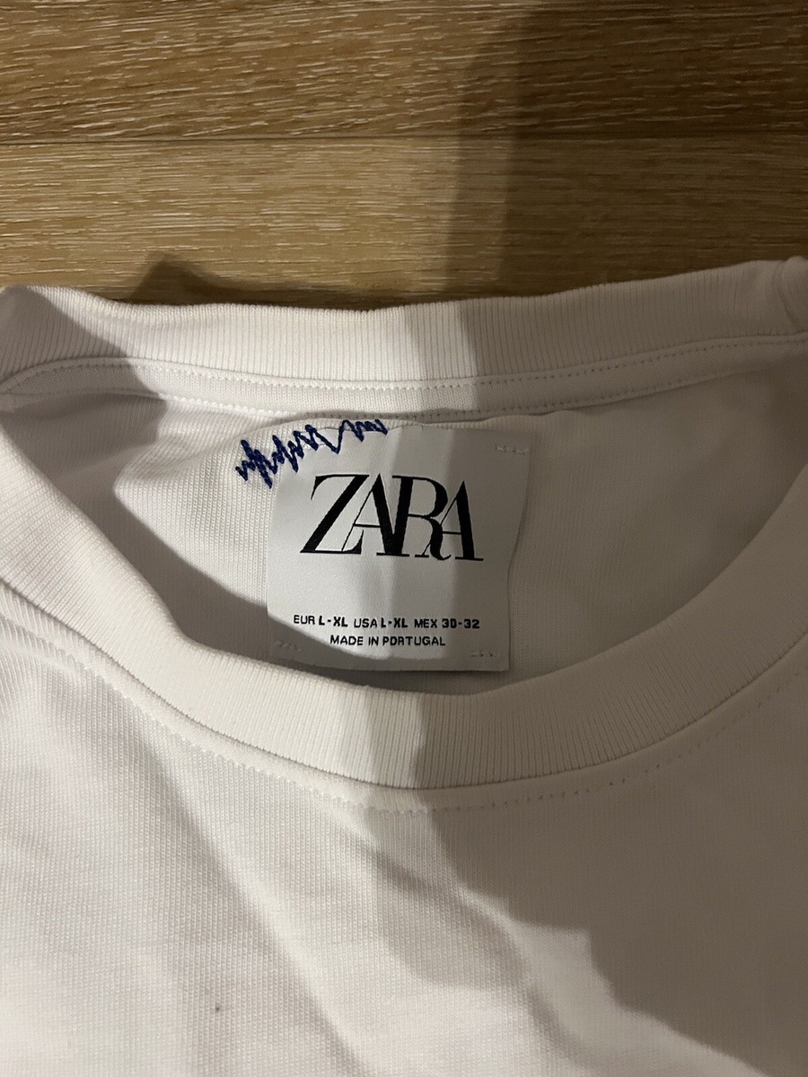 Zara x Adererror Womens White Knitted Long Sleeve T-shirt Size L