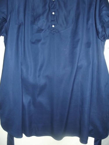 St. Johns Bay Shirtdress Womens 3X Navy Blue Button Belt Collared Short Sleeves - Picture 12 of 17