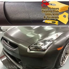 120" x 60" Gray Brushed Aluminum Vinyl Film Wrap Sticker Decal Air Bubble Free