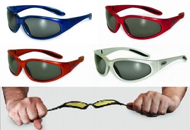 Hercules UNBREAKABLE INDESTRUCTIBLE Safety Glasses SUNGLASSES-COLOR FRAMES  Red++