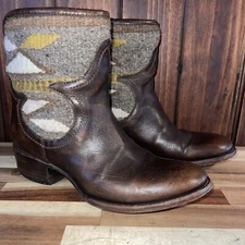 Freebird By Steven boots FB-CASLO 7M Leather and southwest weave