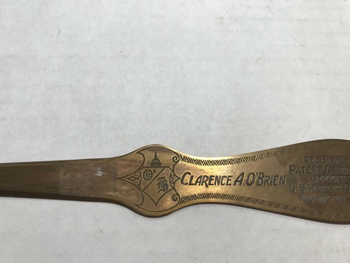Advertising Letter Opener - Clarence A. O'Brien Patent Attorney Washington DC - Picture 3 of 6