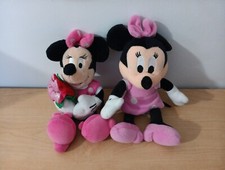 Vintage Minnie Mouse Plush Dolls - Walt Disney - Lot of 2 - Disneyana 9"
