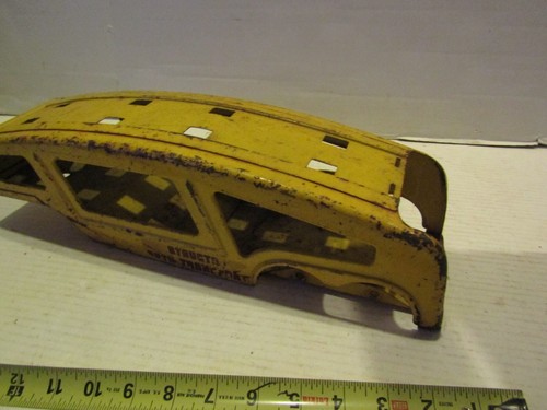 VINTAGE PRESSED STEEL TRUCK BODY TRAILER HAULER CAR AUTO STRUCTO FRAME RESTORE * - Picture 3 of 5