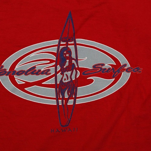 Men's XXL Honolua Surf Co. Hawaii long sleeve red hula girl surfboard TShirt eBay