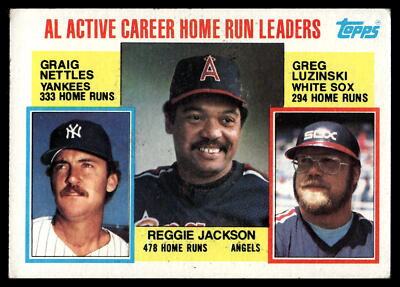 1984 Topps AL Active Career Home Run Leaders Reggie Jackson Nettles  #712
