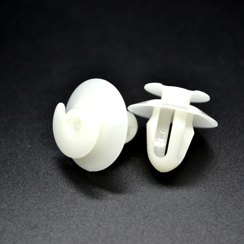 Tornillo de sujeción de clip de panel de moldura de puerta blanco de nailon 10 piezas para Mercedes Bens Foto 2 de 4