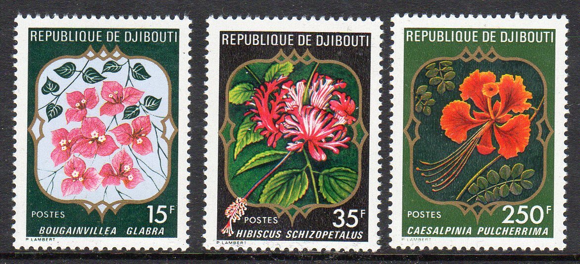 Flowers - Djibouti 1978 set fine fresh MNH