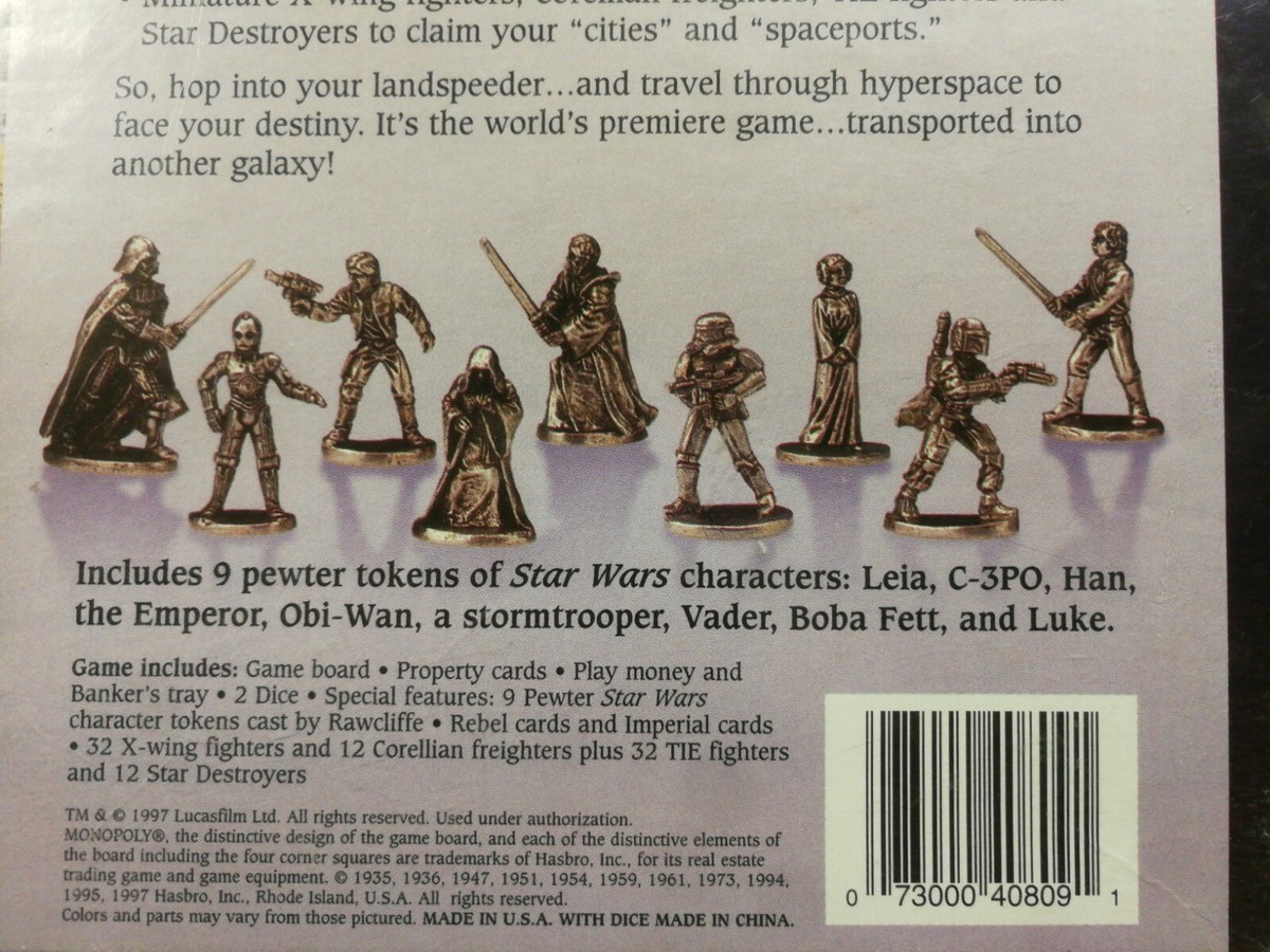 STAR WARS MONOPOLY Classic Trilogy Edition - Sealed New