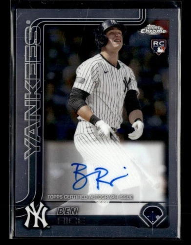 Ben Rice 2025 Topps Chrome Baseball RC Auto \[klsC65
