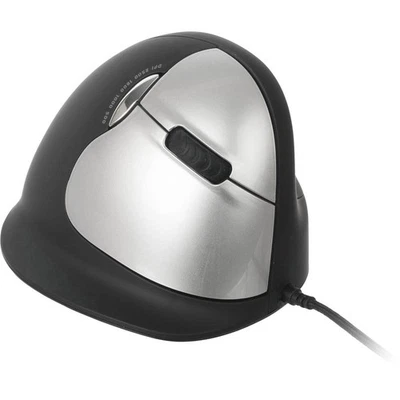 R-GO Tools RGOHELA Souris ergonomique USB Taille: L optique noir, argent 4 - Photo 1/4