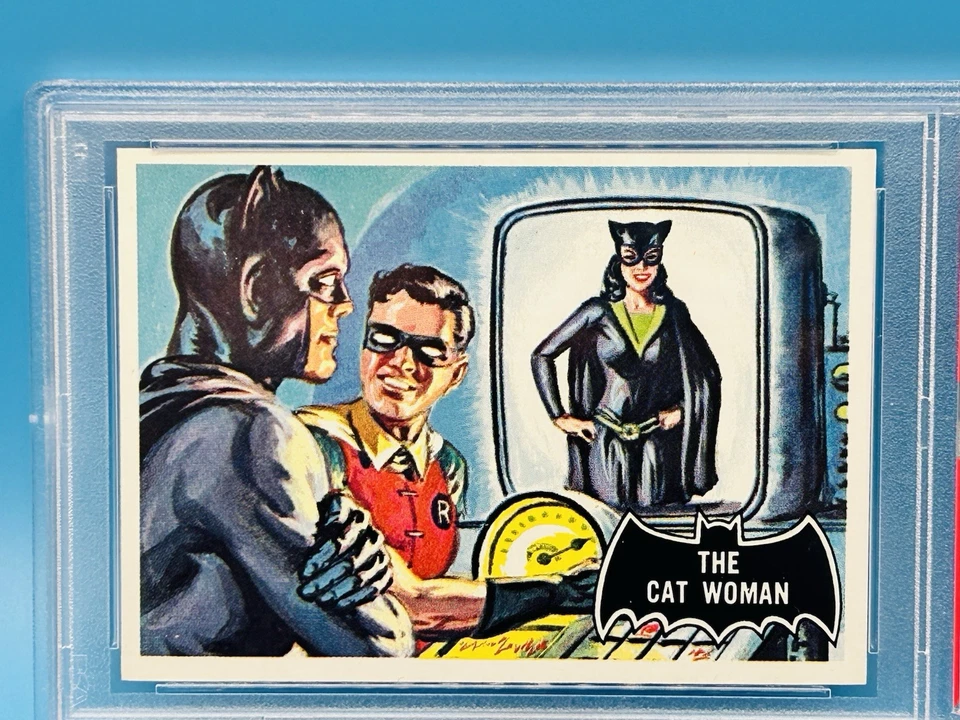 1966 Topps Batman Black Bat #25 The Cat Woman PSA 8 NM-MT - Image 3 of 3