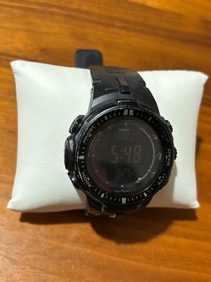 CASIO PRO TREK schwarze Outdoor-Uhr robustes digitales...