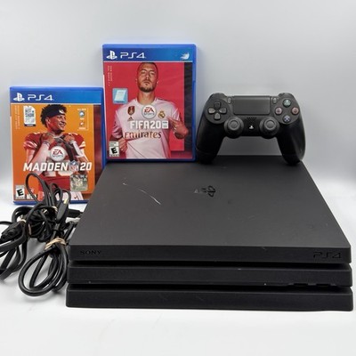 Sony PlayStation 4 Pro 1TB Console CUH-7215B W/Controller, Cables, Games. Tested