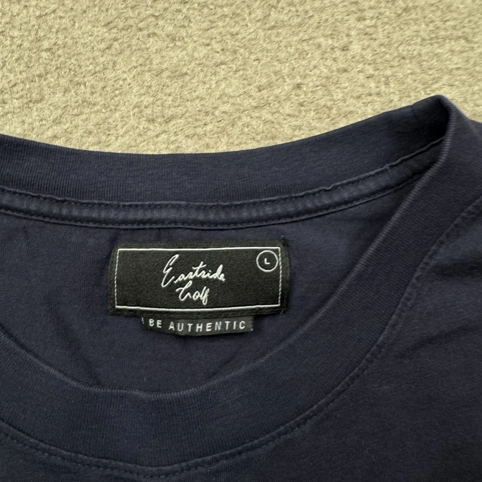 Eastside Golf Men's Shirt Size L Blue Short Sleeve Crew Neck Streetwear - Image 4 of 4