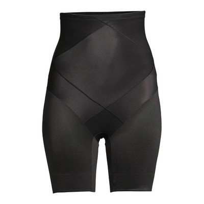 Cupid Extra Firm Control Hi Waist Thigh Slimmer, Tummy Tuck Black