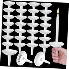 Pcs Candlelight Service Bulk, Church Vigil Plastic Candle Holders, 50